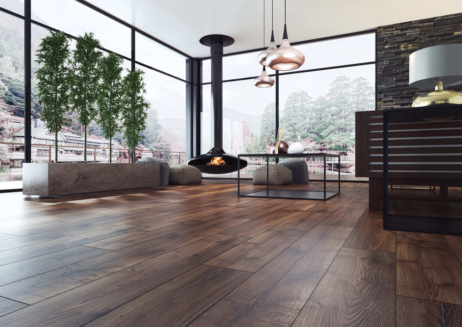 Ламинат Kronopol Aurum Aroma Walnut Barley D 3882 1380×193×10 фото в интерьере