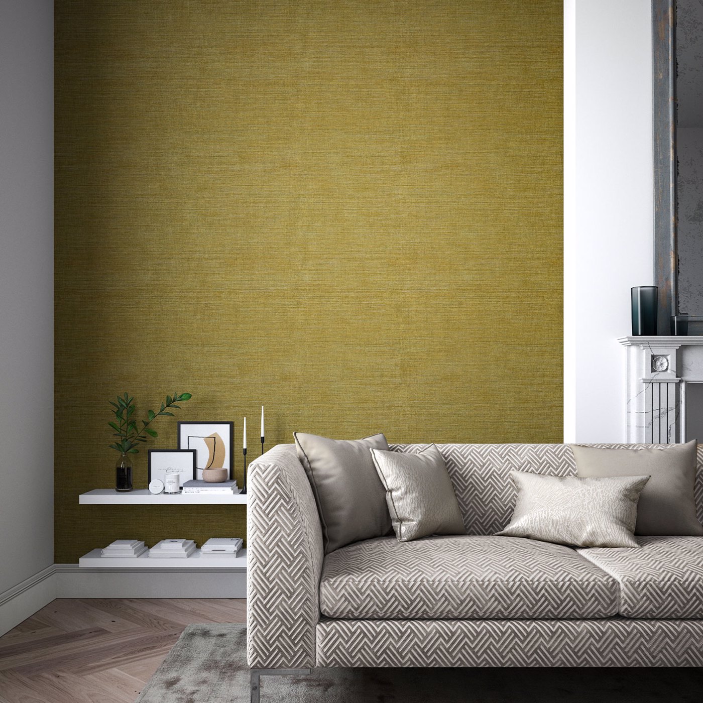 Обои Harlequin Momentum 7 Sequence Bronze 112737 фото в интерьере