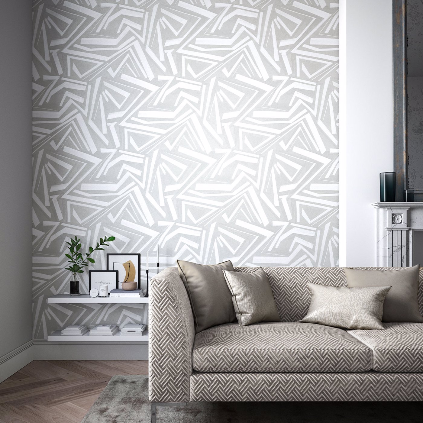 Обои Harlequin Momentum 7 Transverse Marble 112741 фото в интерьере