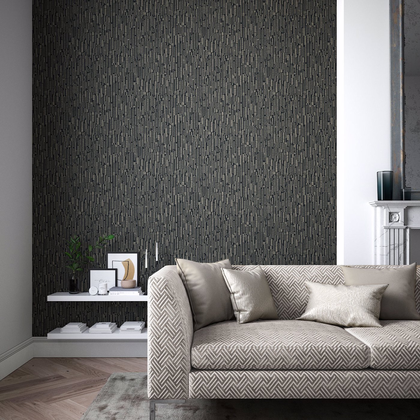 Обои Harlequin Momentum 7 Series Ebony 112748 фото в интерьере