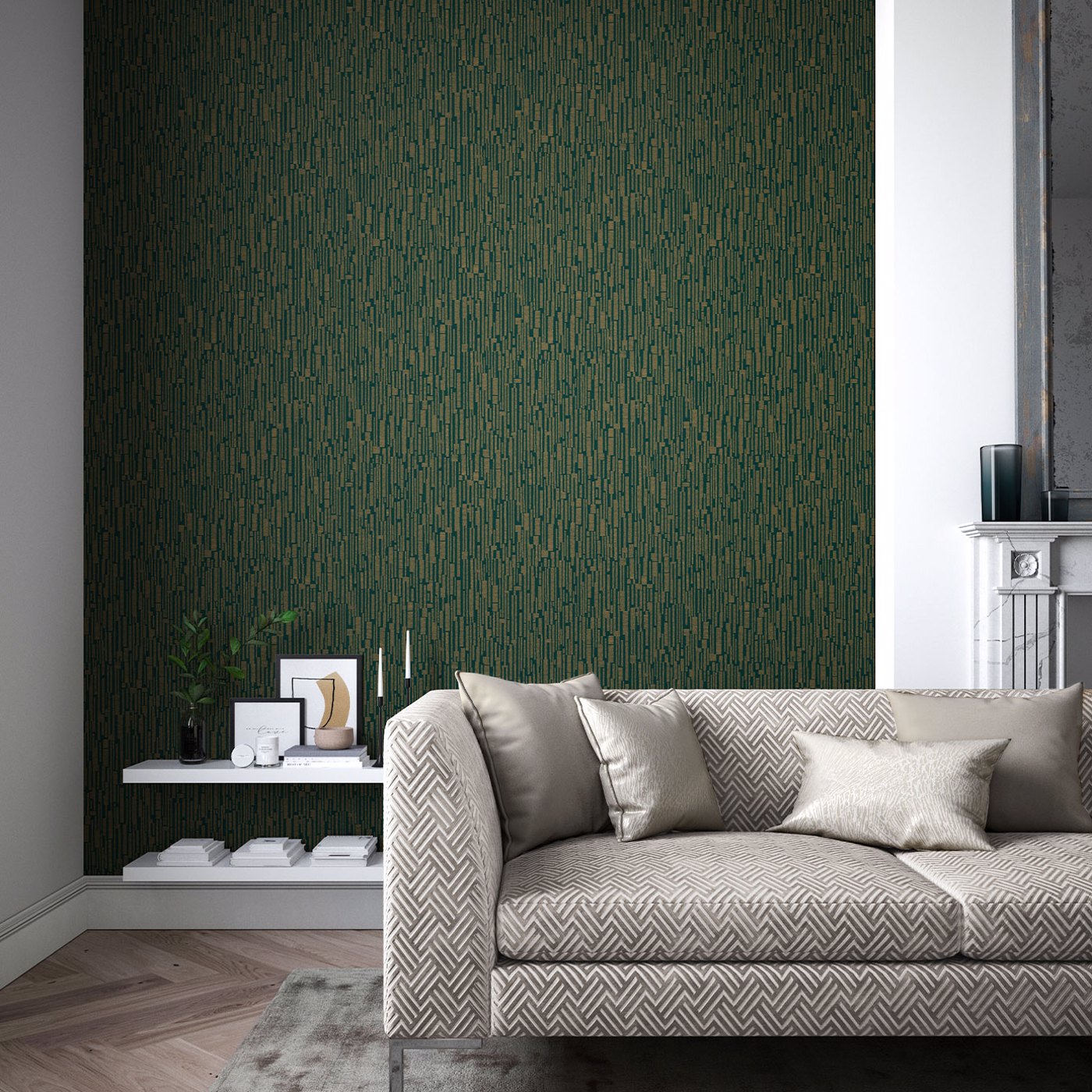 Обои Harlequin Momentum 7 Series Forest/Copper 112751 фото в интерьере