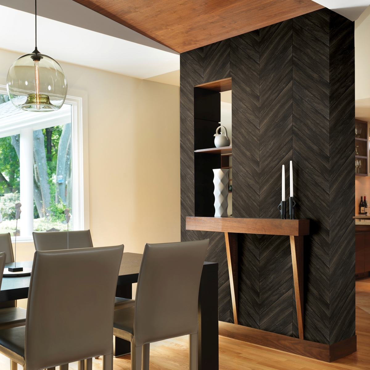 Обои Aura Trilogy Parisian Parquet FD24008 фото в интерьере