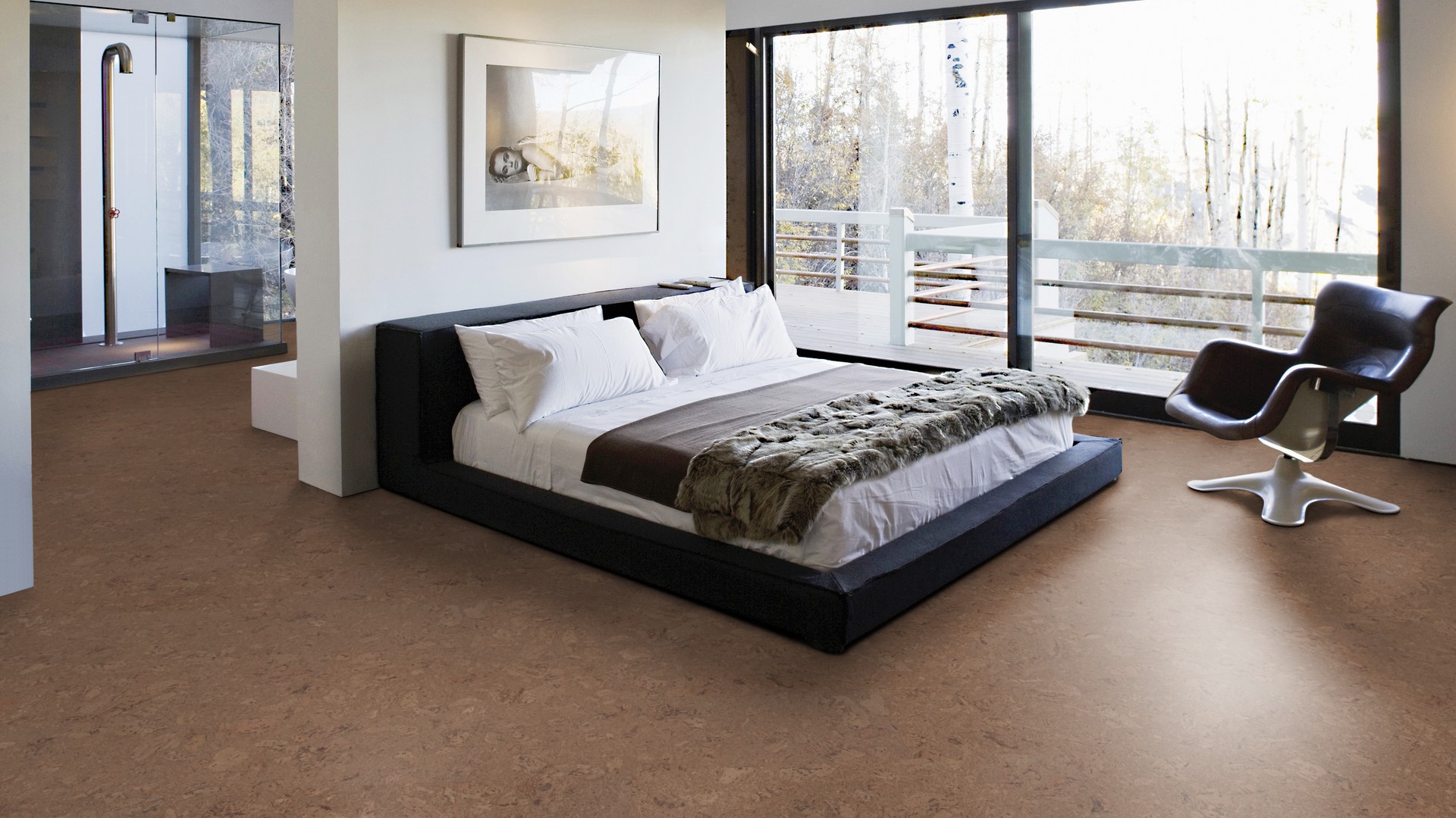 Пробковый пол клеевой Wicanders Cork Pure Personality Tea AJ5T004 600×300×6 фото в интерьере Пробковый пол клеевой Wicanders Cork Pure Personality Tea AJ5T004 600×300×6 фото в интерьере