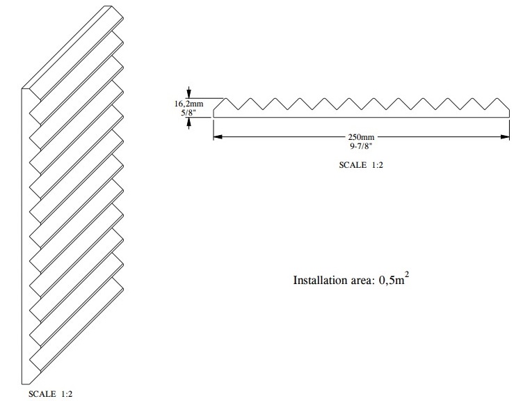 Стеновая панель под покраску Orac Decor Modern Zigzag W108F гибкая 2000×250×18 Стеновая панель под покраску Orac Decor Modern Zigzag W108F гибкая 2000×250×18