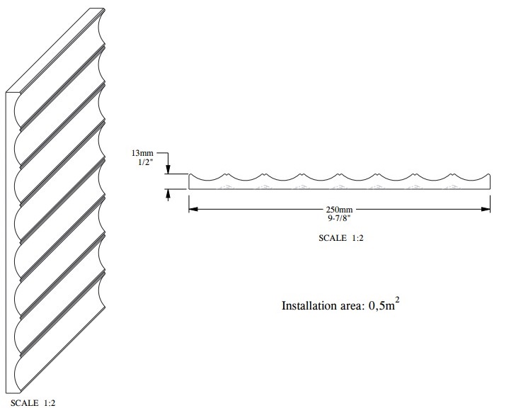 Стеновая панель под покраску Orac Decor Modern Valley W109F гибкая 2000×250×13 Стеновая панель под покраску Orac Decor Modern Valley W109F гибкая 2000×250×13