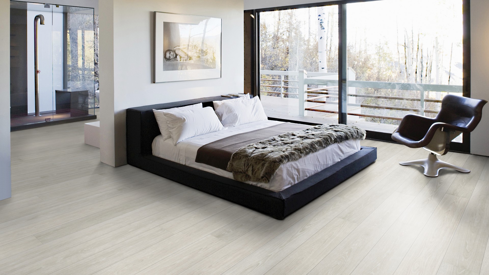 Пробковый пол замковый Wicanders Wood Essence Prime Arctic Oak D8F6001 1830×185×11,5 фото в интерьере Пробковый пол замковый Wicanders Wood Essence Prime Arctic Oak D8F6001 1830×185×11,5 фото в интерьере