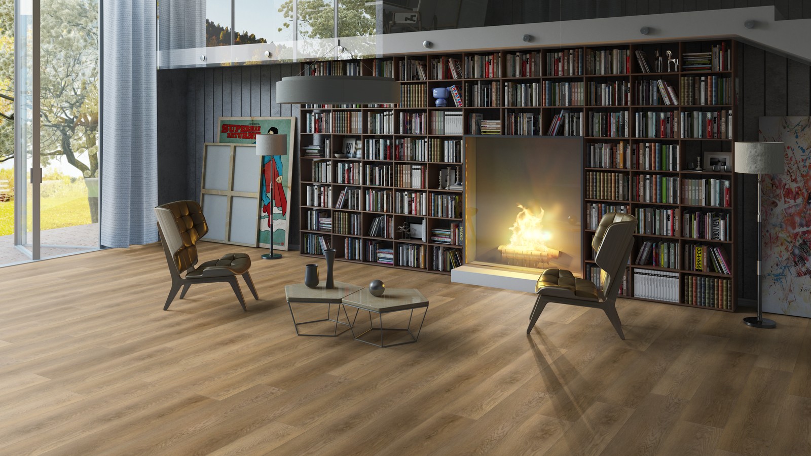 Кварцвиниловый SPC ламинат Tarkett Art Vinyl Deep House Stanley 1400×225×4,6 фото в интерьере Кварцвиниловый SPC ламинат Tarkett Art Vinyl Deep House Stanley 1400×225×4,6 фото в интерьере