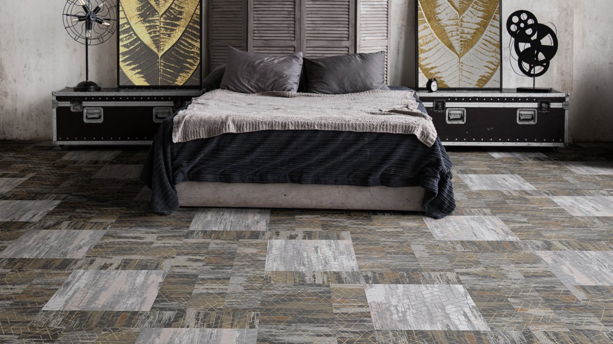 Кварцвиниловая плитка Tarkett Art Vinyl клеевая Lounge Digi Edition Armin DJ 457,2×457,2×3 фото в интерьере Кварцвиниловая плитка Tarkett Art Vinyl клеевая Lounge Digi Edition Armin DJ 457,2×457,2×3 фото в интерьере