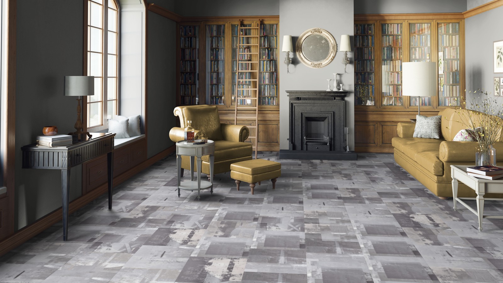 Кварцвиниловая плитка Tarkett Art Vinyl клеевая Lounge Digi Edition Thomas DJ 457,2×457,2×3 фото в интерьере Кварцвиниловая плитка Tarkett Art Vinyl клеевая Lounge Digi Edition Thomas DJ 457,2×457,2×3 фото в интерьере