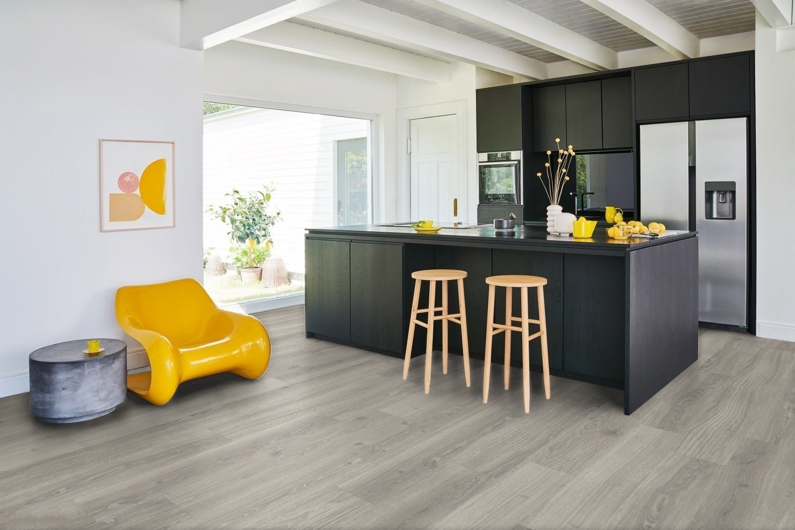 Ламинат Parador Hydron 600 Дуб Студийный светло-серый 1744814 1285×243×9 фото в интерьере Ламинат Parador Hydron 600 Дуб Студийный светло-серый 1744814 1285×243×9 фото в интерьере