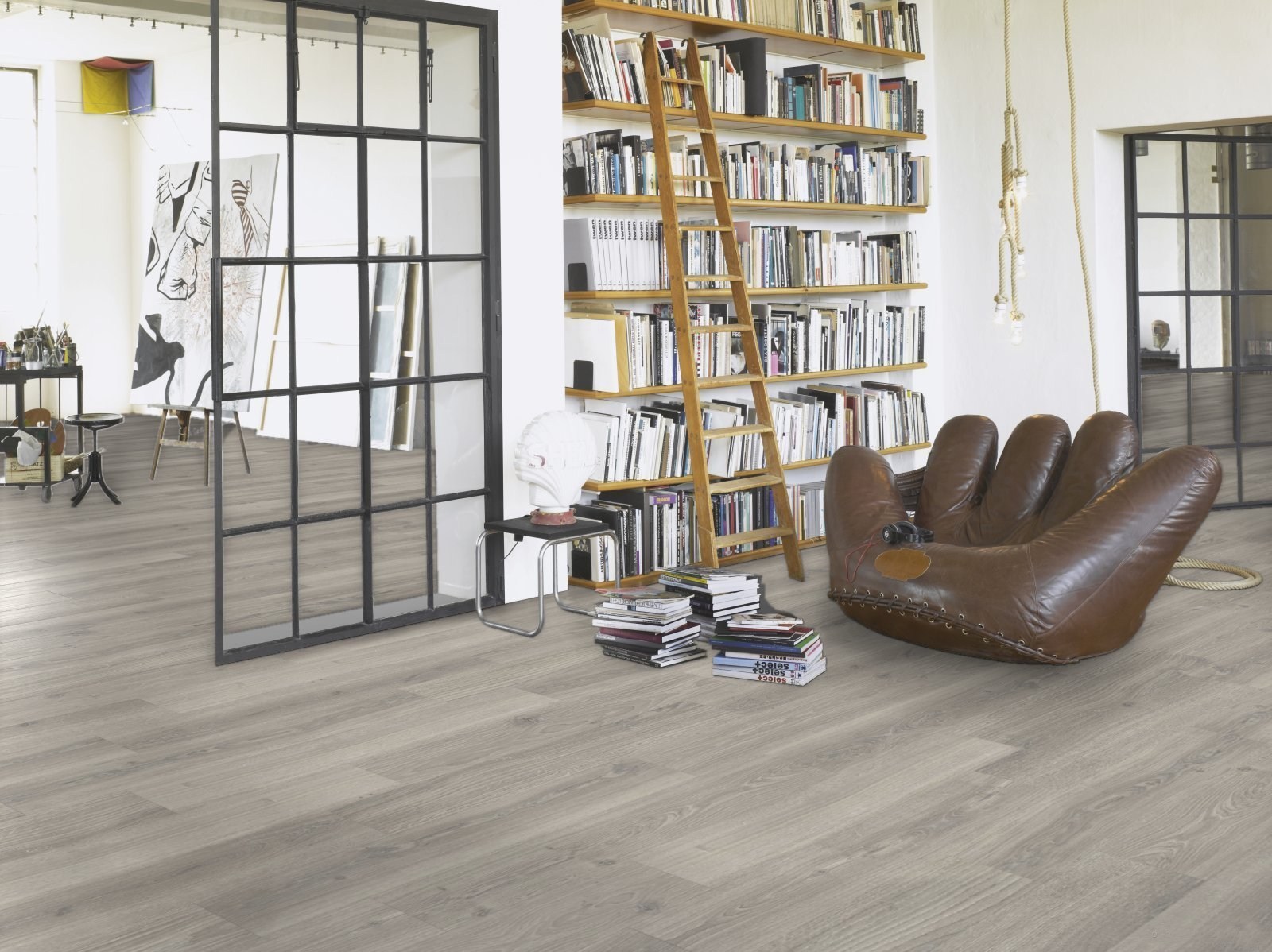 Ламинат Parador Hydron 600 Дуб Студийный светло-серый 1744814 1285×243×9 фото в интерьере Ламинат Parador Hydron 600 Дуб Студийный светло-серый 1744814 1285×243×9 фото в интерьере