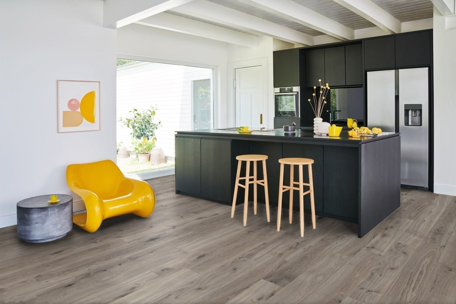 Ламинат Parador Basic 400 Дуб базальтовый серый 1744347 1285×194×8 фото в интерьере Ламинат Parador Basic 400 Дуб базальтовый серый 1744347 1285×194×8 фото в интерьере