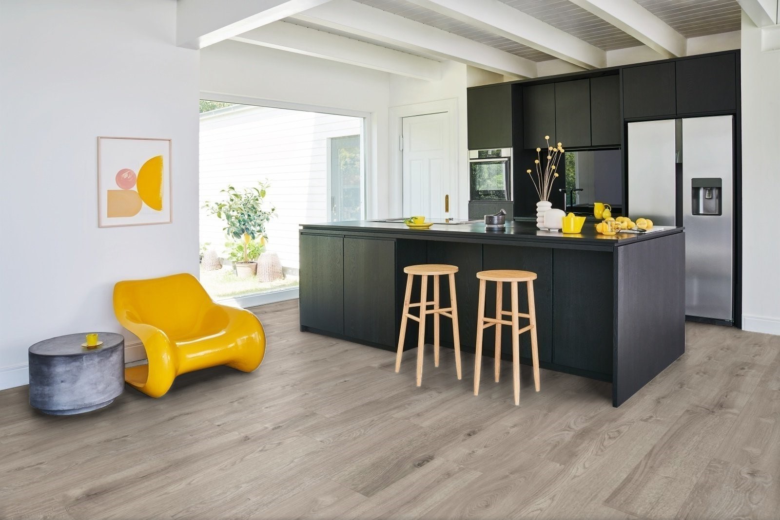 Ламинат Parador Basic 600XS Дуб Валери жемчужно-серый выбеленный 1744355 1285×243×8 фото в интерьере Ламинат Parador Basic 600XS Дуб Валери жемчужно-серый выбеленный 1744355 1285×243×8 фото в интерьере