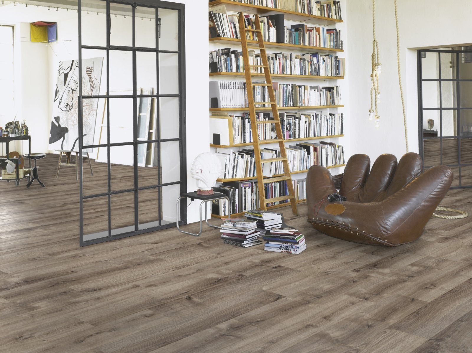 Ламинат Parador Basic 600XS Дуб Валери тёмный выбеленный 1744354 1285×243×8 фото в интерьере Ламинат Parador Basic 600XS Дуб Валери тёмный выбеленный 1744354 1285×243×8 фото в интерьере