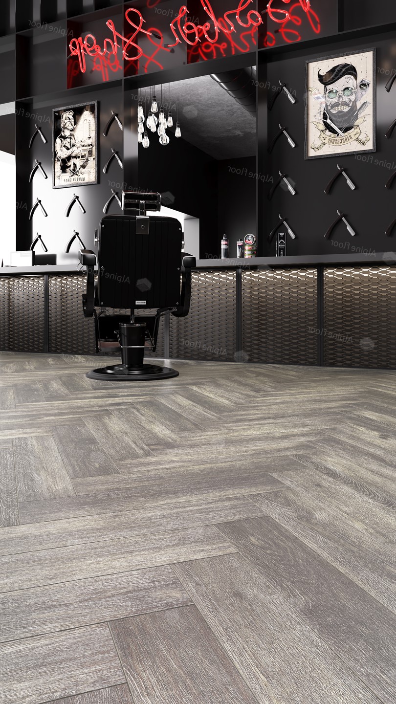 Кварцвиниловый SPC ламинат Alpine Floor Parquet Light Венге Грей ECO 13-8 венгерская елка 600×125×4 фото в интерьере