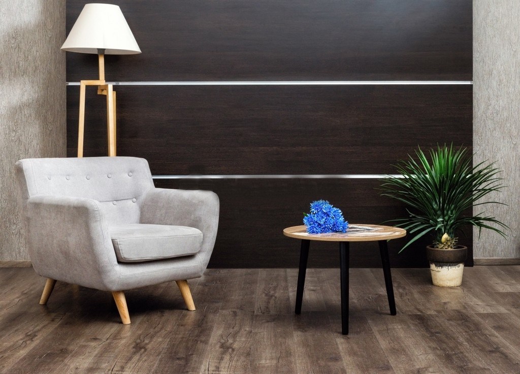 Кварцвиниловый SPC ламинат Alpine Floor Real Wood Дуб Вермонт ECO 2-3 1220×183×6 фото в интерьере