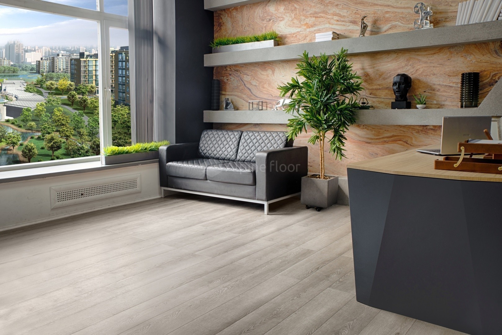 Кварцвиниловый SPC ламинат Alpine Floor Grand Sequoia Горбеа ECO 11-16 1524×180×4 фото в интерьере