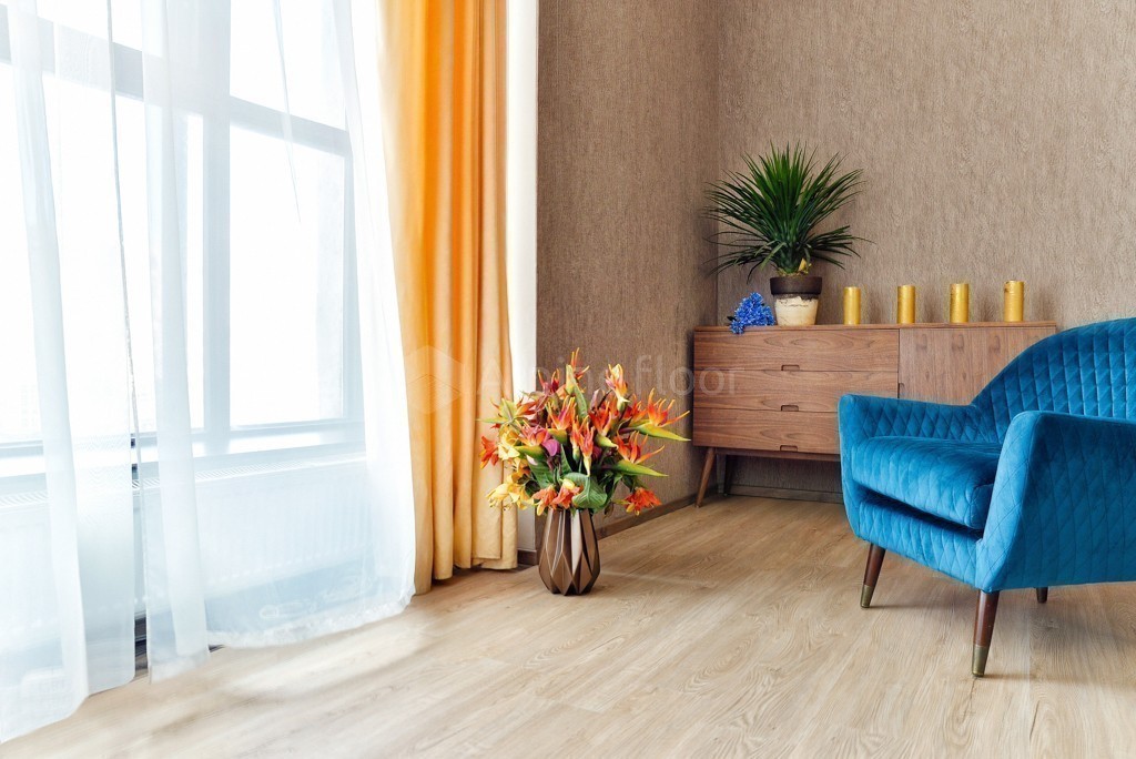 Кварцвиниловый SPC ламинат Alpine Floor Sequoia Калифорния ECO 6-6 1220×183×4 фото в интерьере