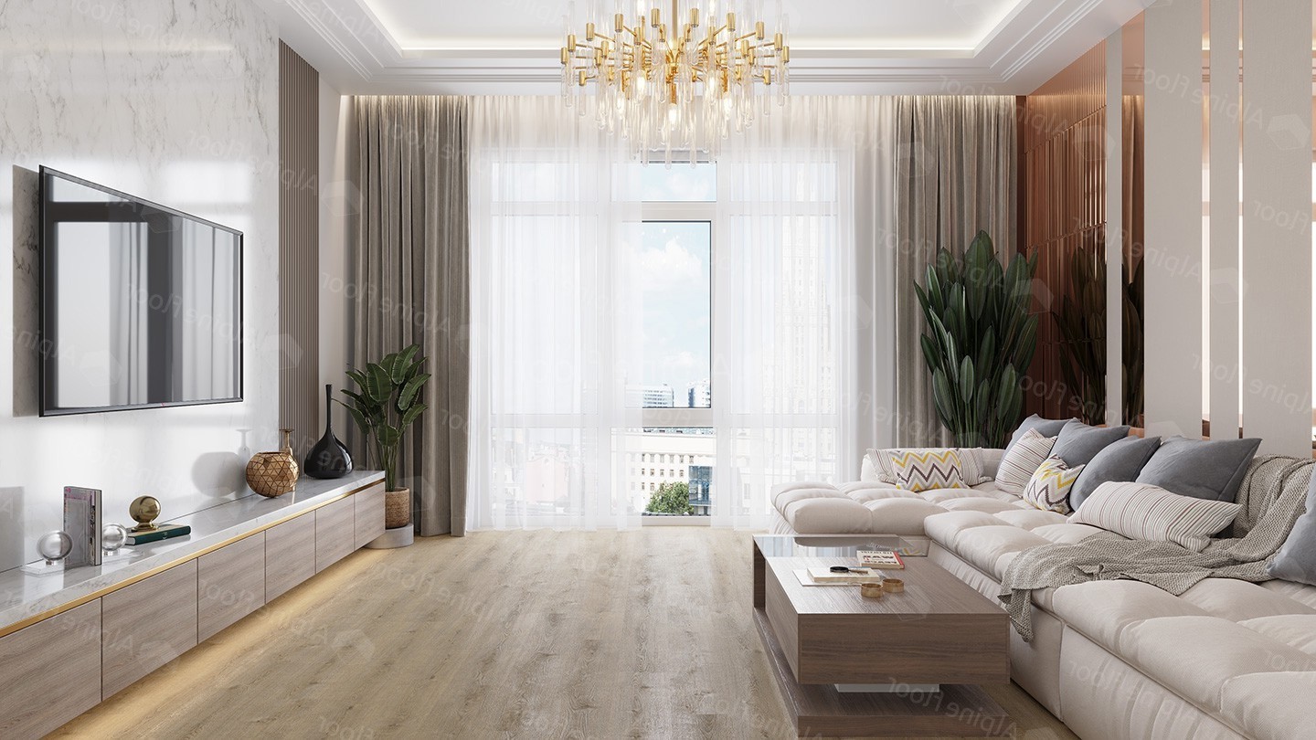 Кварцвиниловый SPC ламинат Alpine Floor Solo Комодо ECO 14-7 1220×183×3.5 фото в интерьере
