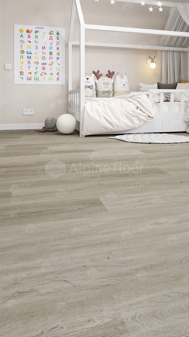 Кварцвиниловый SPC ламинат Alpine Floor Solo Маэстоса ECO 14-9 1220×183×3.5 фото в интерьере