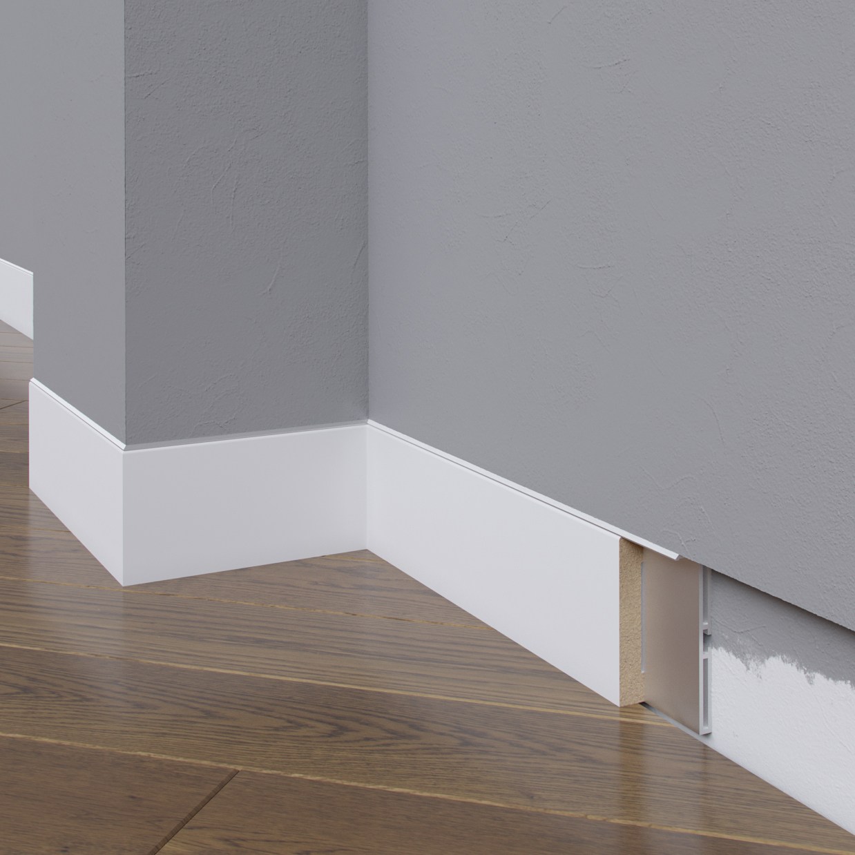 Плинтус алюминиевый скрытый Madest Decor 2400×60×15 Плинтус алюминиевый скрытый Madest Decor 2400×60×15