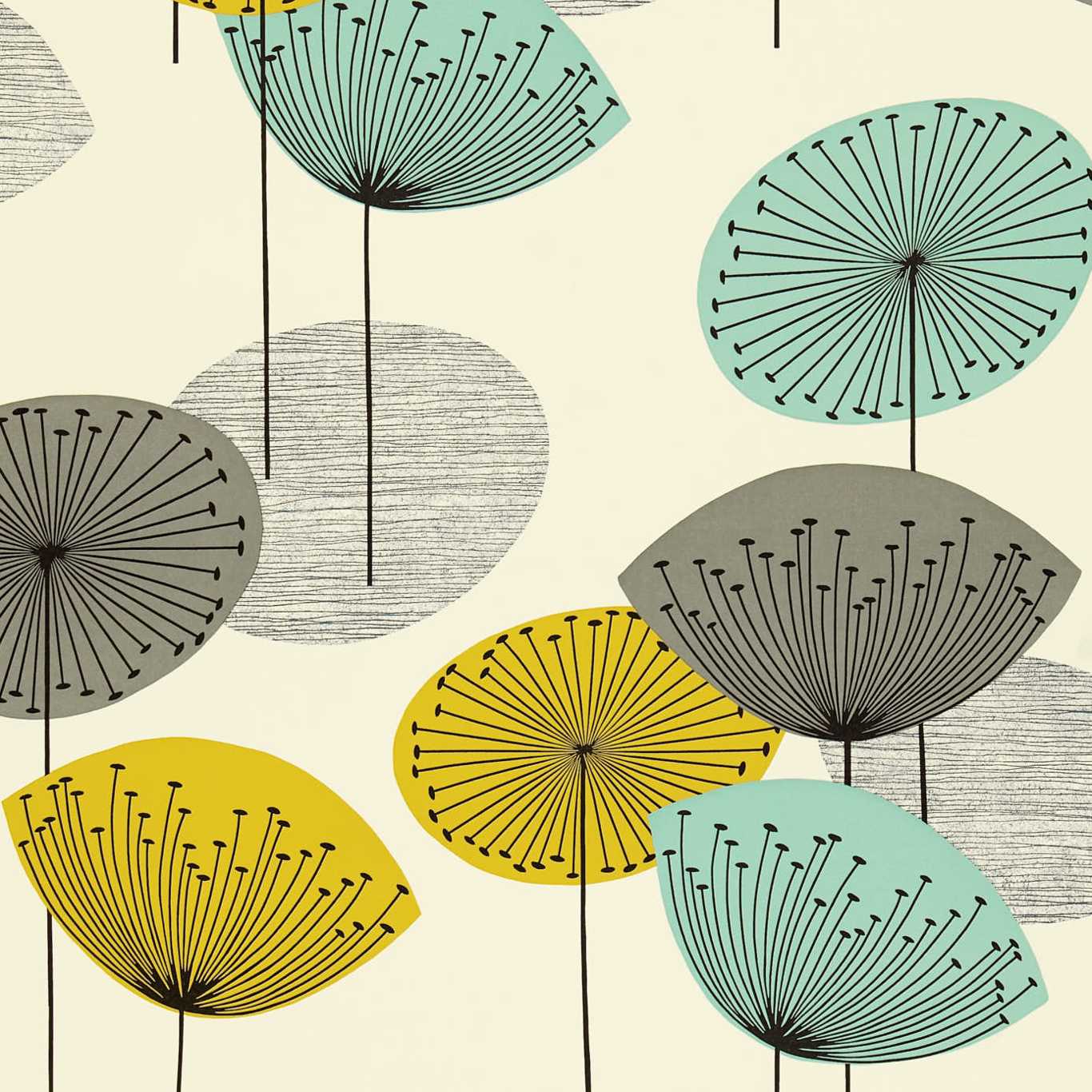 Обои Sanderson One Sixty Dandelion Clocks Chaffinch DOPWDA104