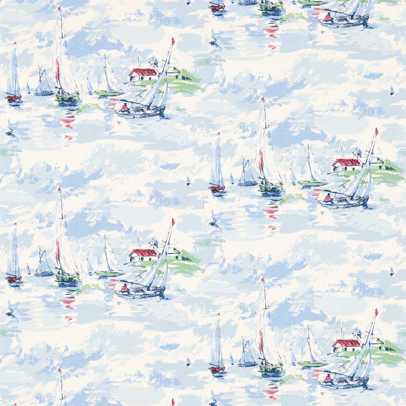 Обои Sanderson One Sixty Sail Away Sky Blue 214590