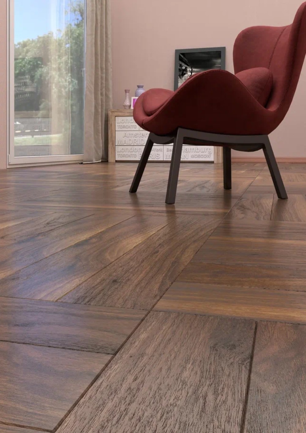 Ламинат CBM Mosaik Орех Трест 302 венгерская елка 600×100×10 (2,64 м2) фото в интерьере Ламинат CBM Mosaik Орех Трест 302 венгерская елка 600×100×10 (2,64 м2) фото в интерьере