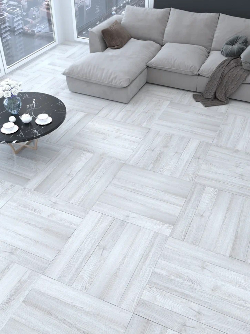 Ламинат CBM Koruna Дуб Бела 803 венгерская елка 606,8×101,1×12 фото в интерьере Ламинат CBM Koruna Дуб Бела 803 венгерская елка 606,8×101,1×12 фото в интерьере