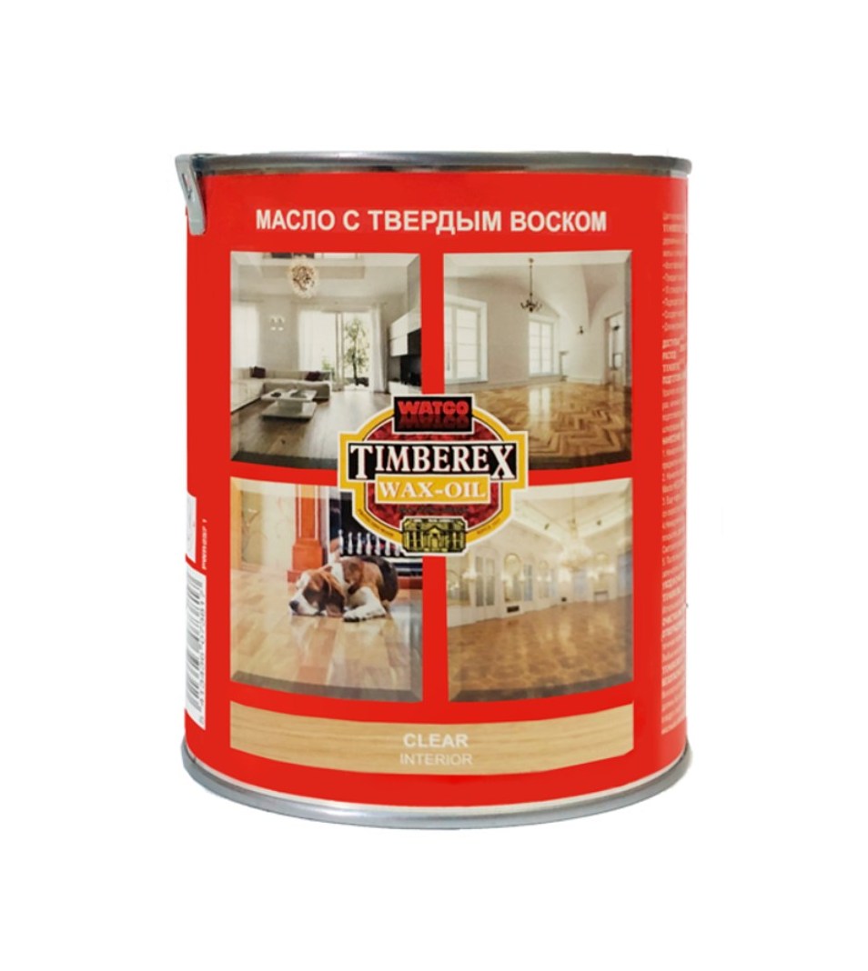 Бесцветное масло с твердым воском для дерева Timberex Wax Oil PWR750.1 Clear 1 л Бесцветное масло с твердым воском для дерева Timberex Wax Oil PWR750.1 Clear 1 л