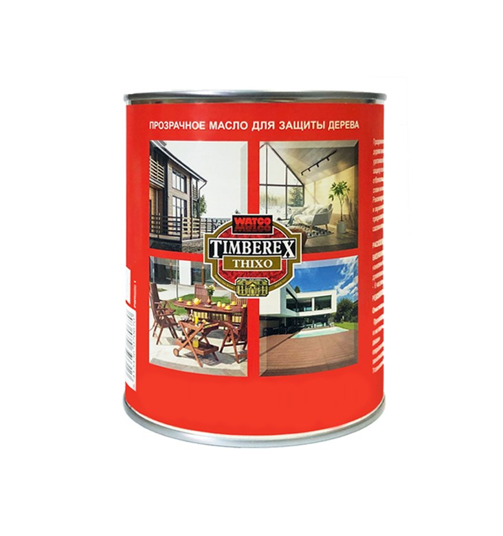Цветное тиксотропное масло для деревянных поверхностей Timberex Thixo PWR804.1 Mid Grey 1 л