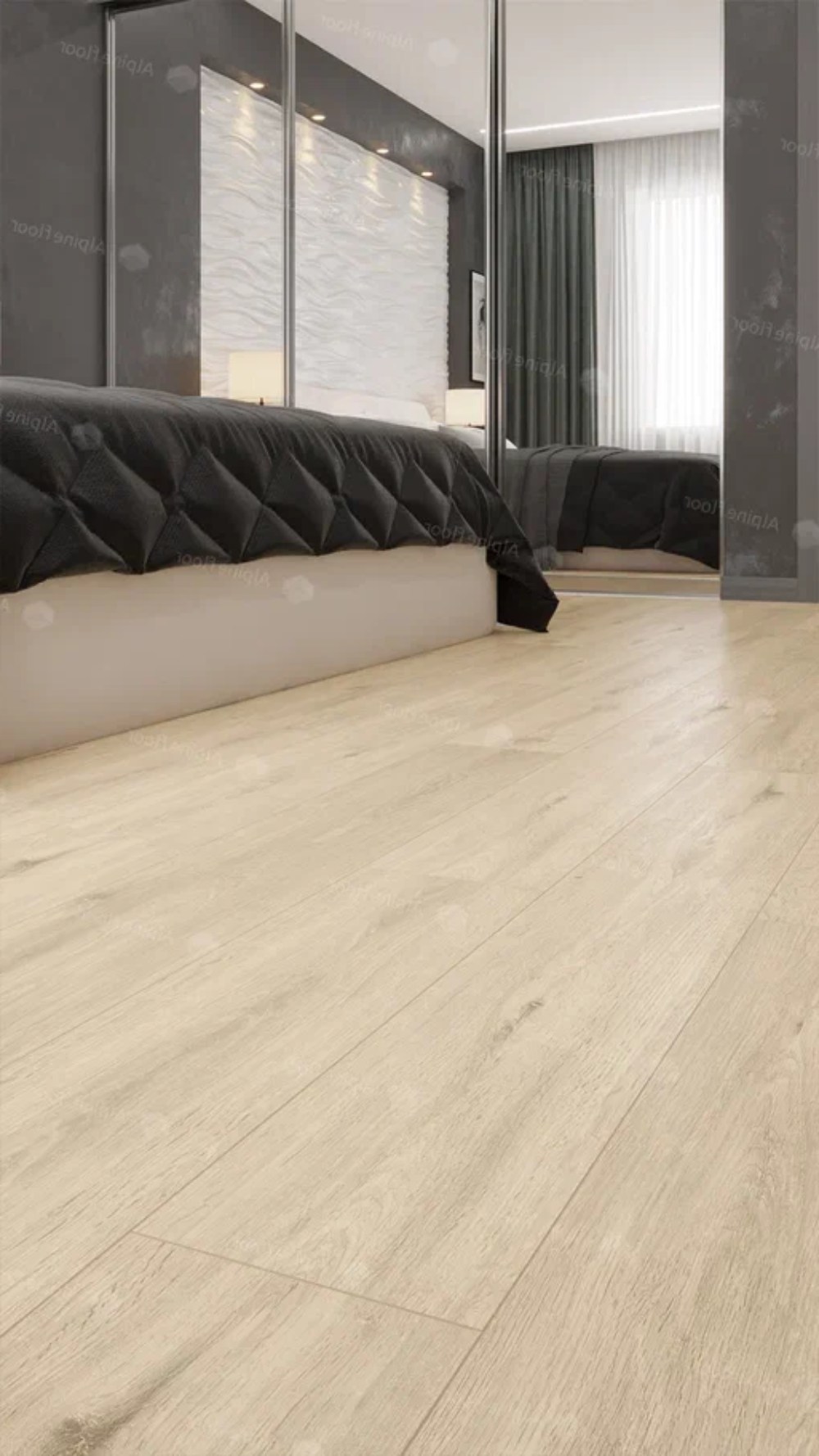 Кварцвиниловый SPC ламинат Alpine Floor Classic Дуб Ваниль ECO 106-2 1220×183×4 фото в интерьере