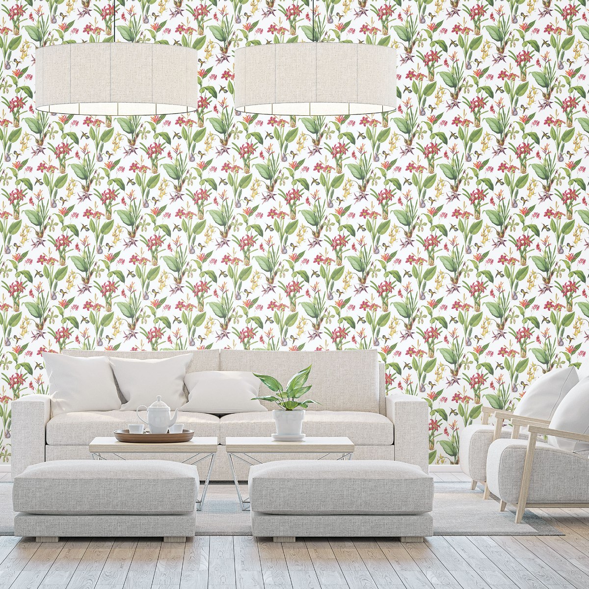 Обои Aura Secret Garden G78505 10,05×0,53 фото в интерьере