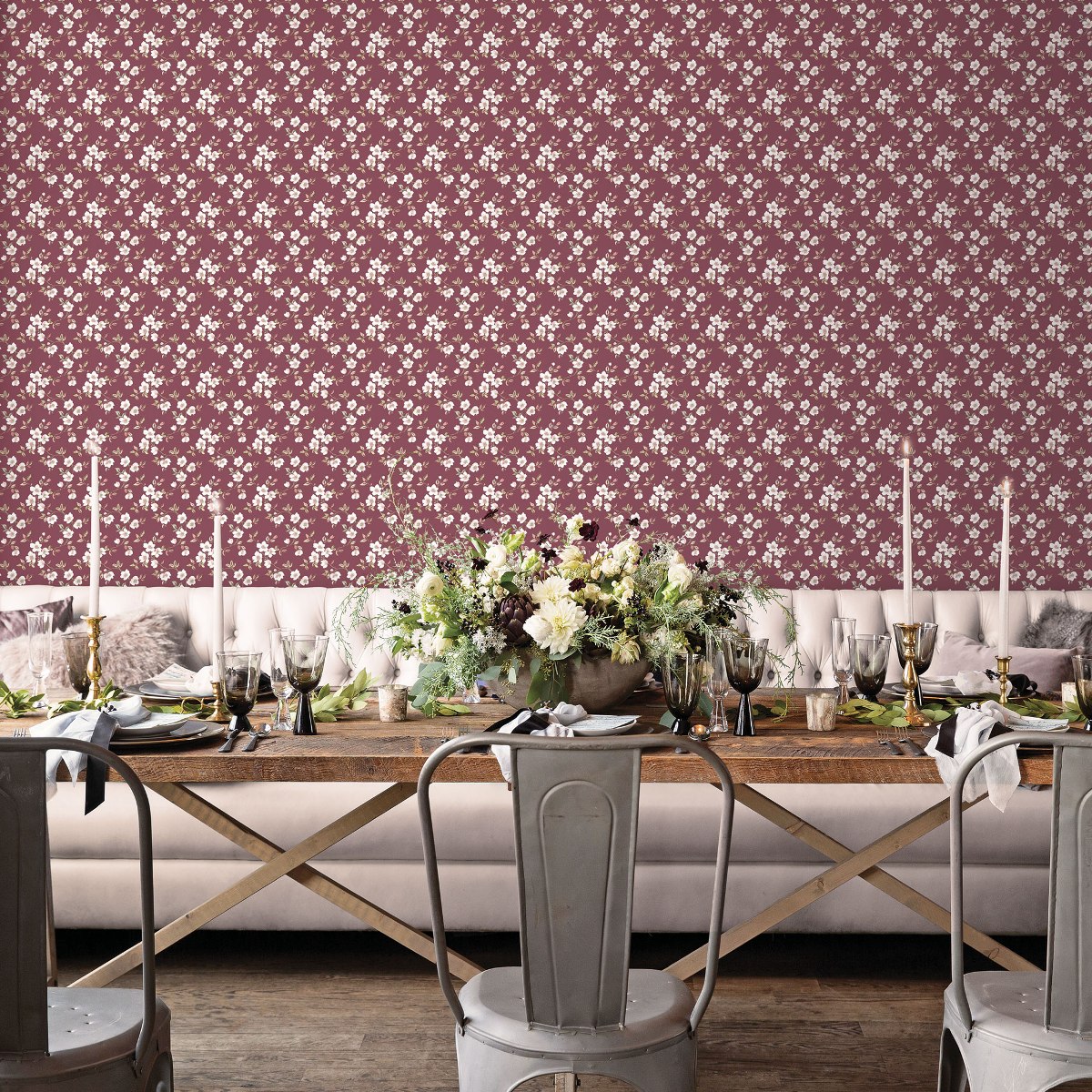 Обои Aura Secret Garden G78482 10,05×0,53 фото в интерьере