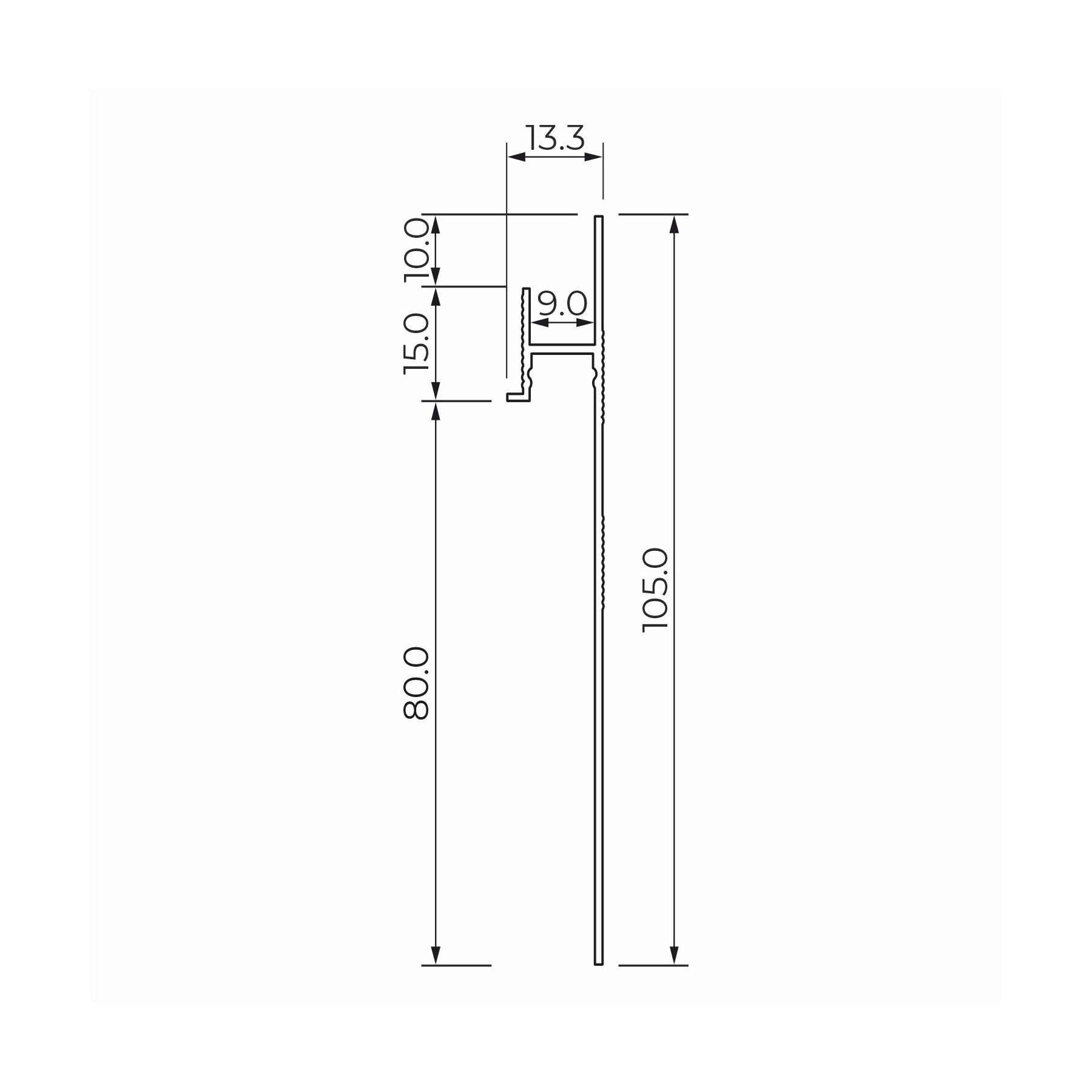 Плинтус алюминиевый скрытый Ликорн C-02.2.2 матовый с подсветкой 2050×105×13,3 Плинтус алюминиевый скрытый Ликорн C-02.2.2 матовый с подсветкой 2050×105×13,3