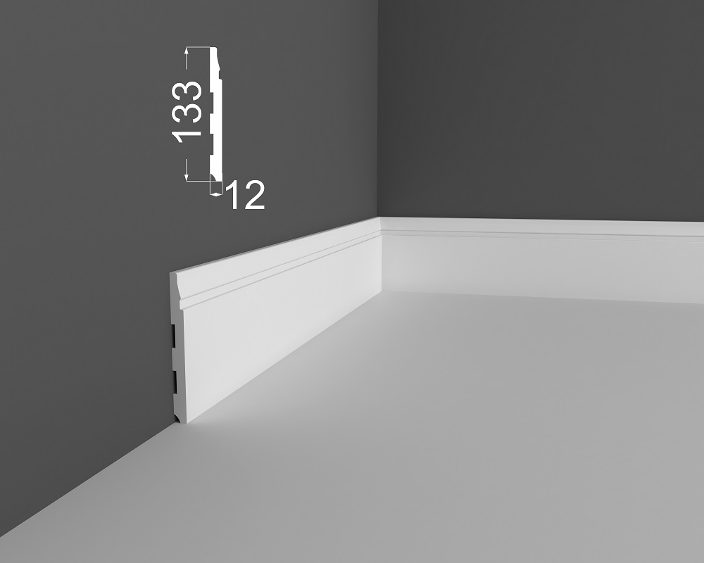 Плинтус МДФ под покраску Ликорн Р 23.133.12 2070×133×12 Плинтус МДФ под покраску Ликорн Р 23.133.12 2070×133×12