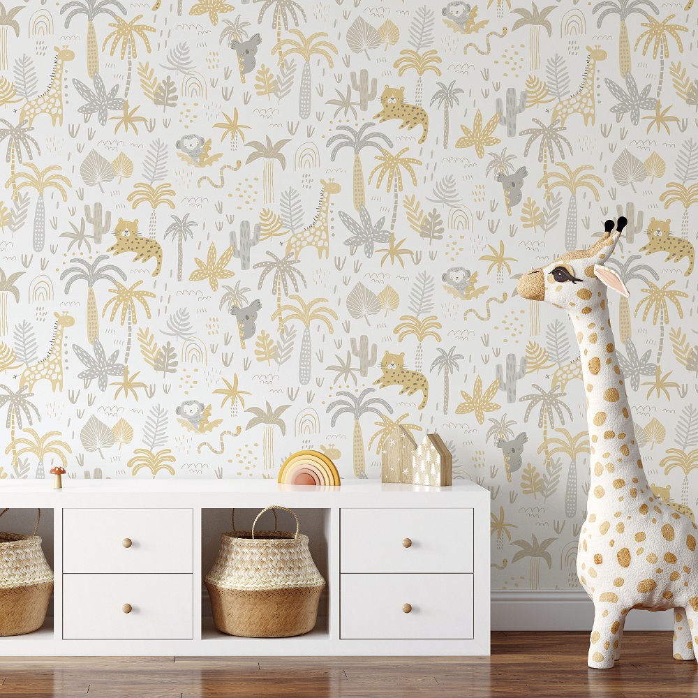 Обои Aura Pippo Safari 454-2 10,05×0,53 фото в интерьере