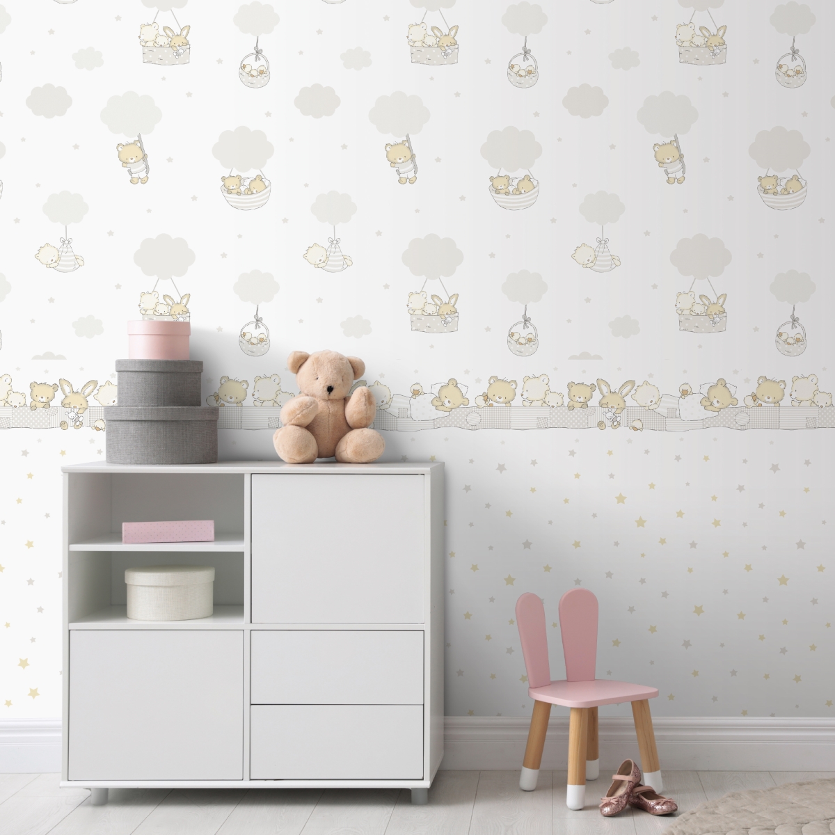 Бордюр Aura Pippo Cenefa Balloons 471-1 5×0,16 фото в интерьере