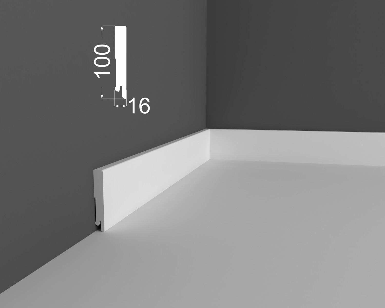 Плинтус МДФ под покраску Ликорн Р 6.100.16 2070×100×16 Плинтус МДФ под покраску Ликорн Р 6.100.16 2070×100×16