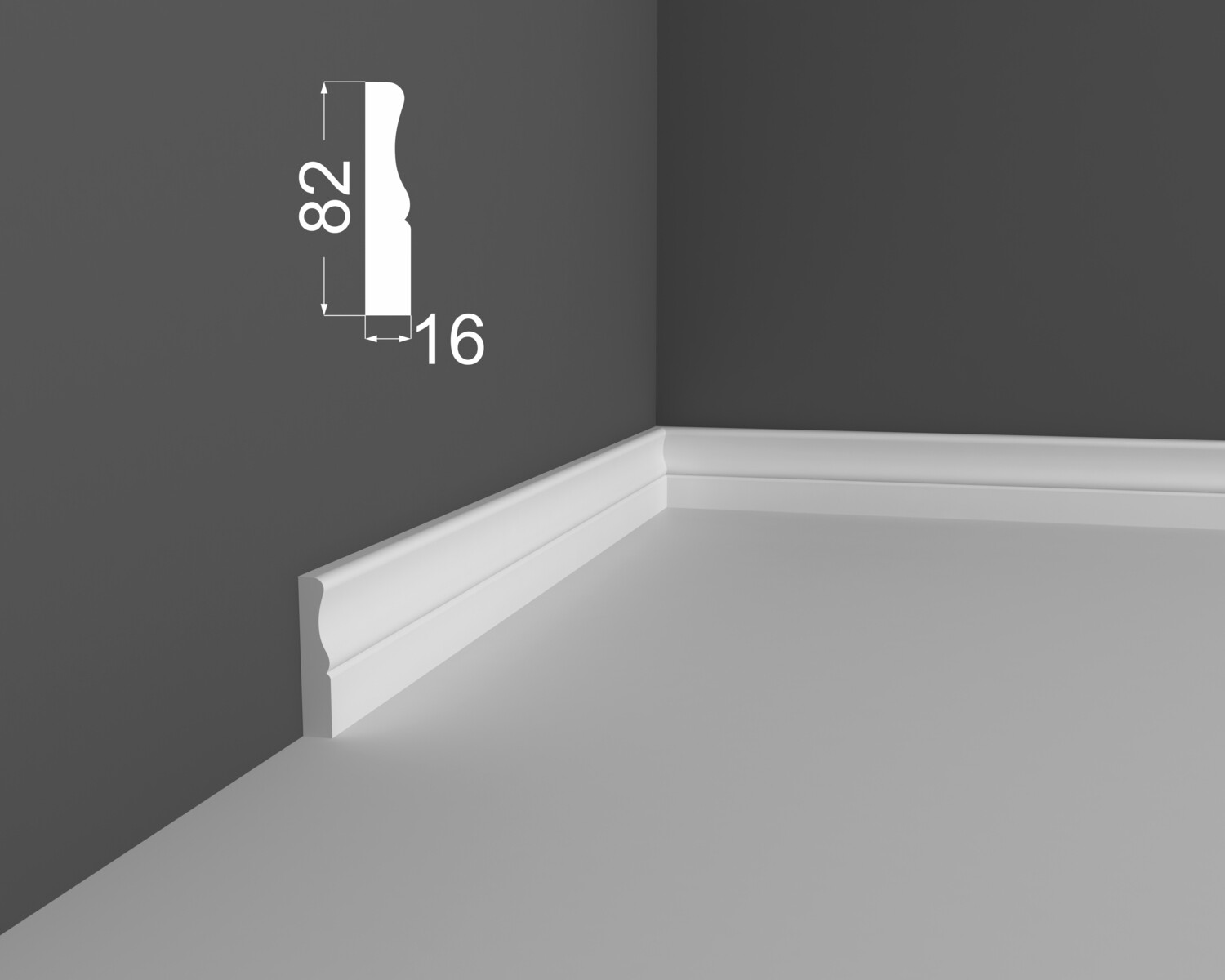 Плинтус МДФ под покраску Ликорн Р 14.82.16 2070×82×16 Плинтус МДФ под покраску Ликорн Р 14.82.16 2070×82×16