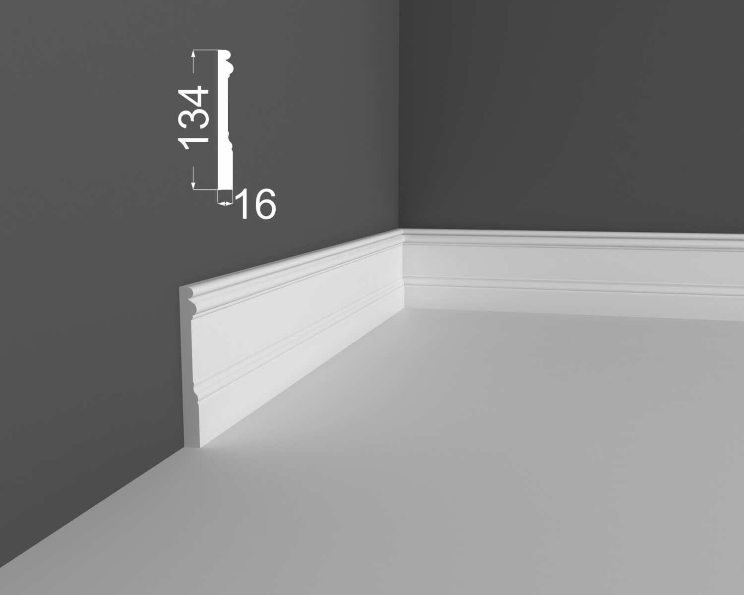 Плинтус МДФ под покраску Ликорн Р 15.134.16 2070×134×16 Плинтус МДФ под покраску Ликорн Р 15.134.16 2070×134×16