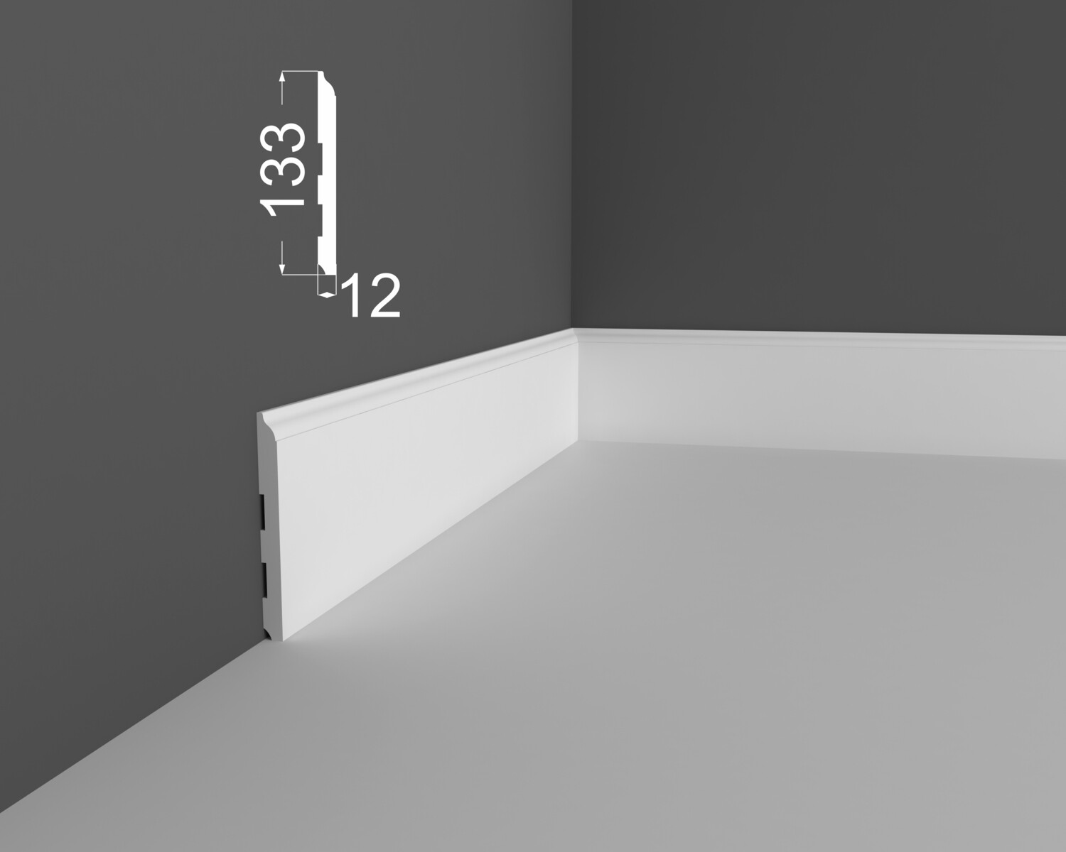 Плинтус МДФ под покраску Ликорн Р 18.133.12 2070×133×12 Плинтус МДФ под покраску Ликорн Р 18.133.12 2070×133×12