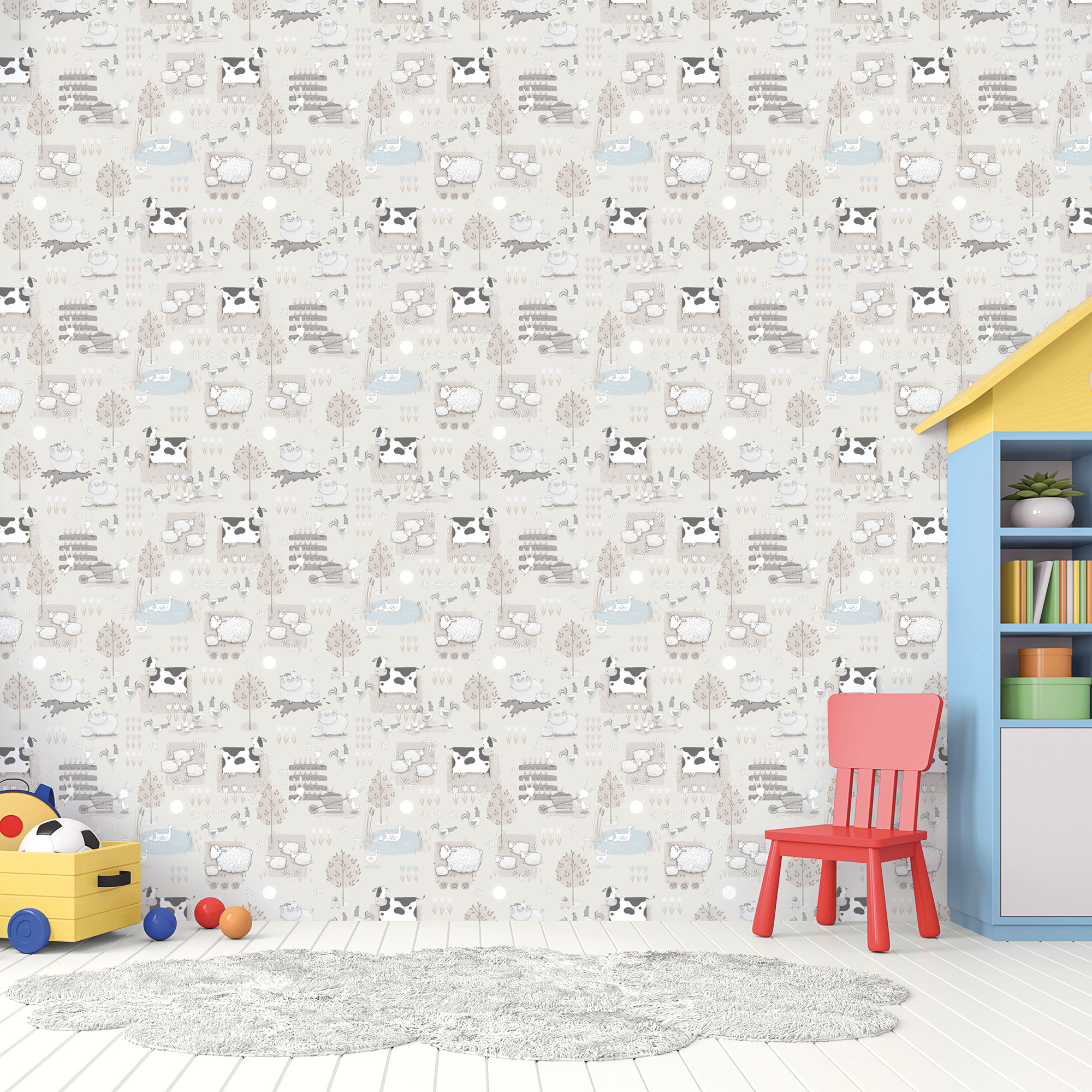 Обои Aura Tiny Tots G78375 10,05×0,53 фото в интерьере