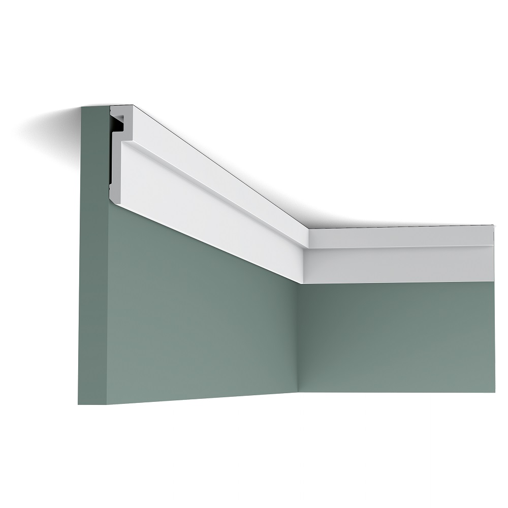 Потолочный плинтус под покраску Orac Decor Modern U-STEPS PX198 2000×20×83