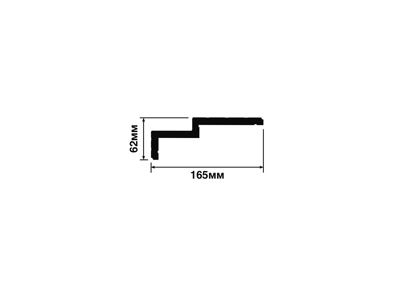 Потолочный плинтус под покраску Hiwood A165L 2000×165×62