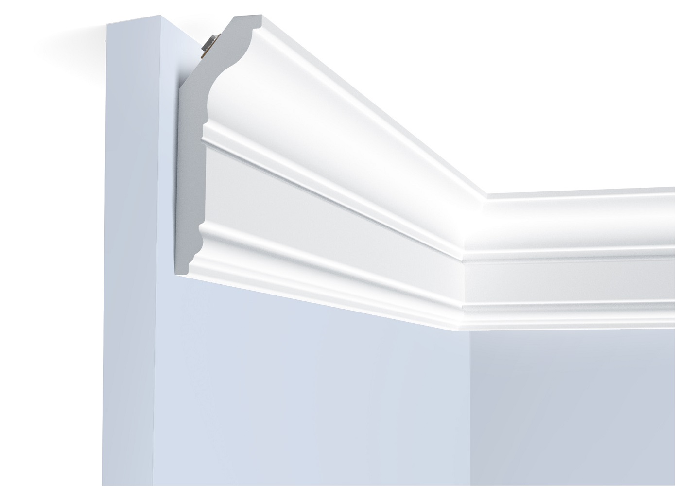 Потолочный плинтус под покраску Hiwood L1902S с подсветкой 2000×27×80