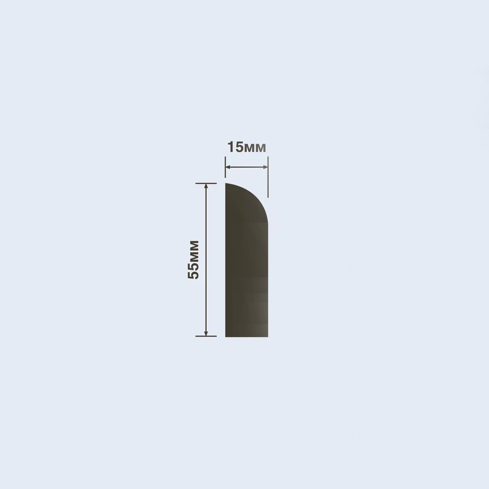 Плинтус под покраску Hiwood BE55 2000×55×15