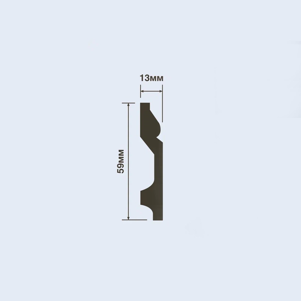 Плинтус под покраску Hiwood B60 2000×59×13