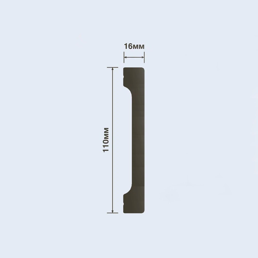 Плинтус под покраску Hiwood B110V1 2000×110×16
