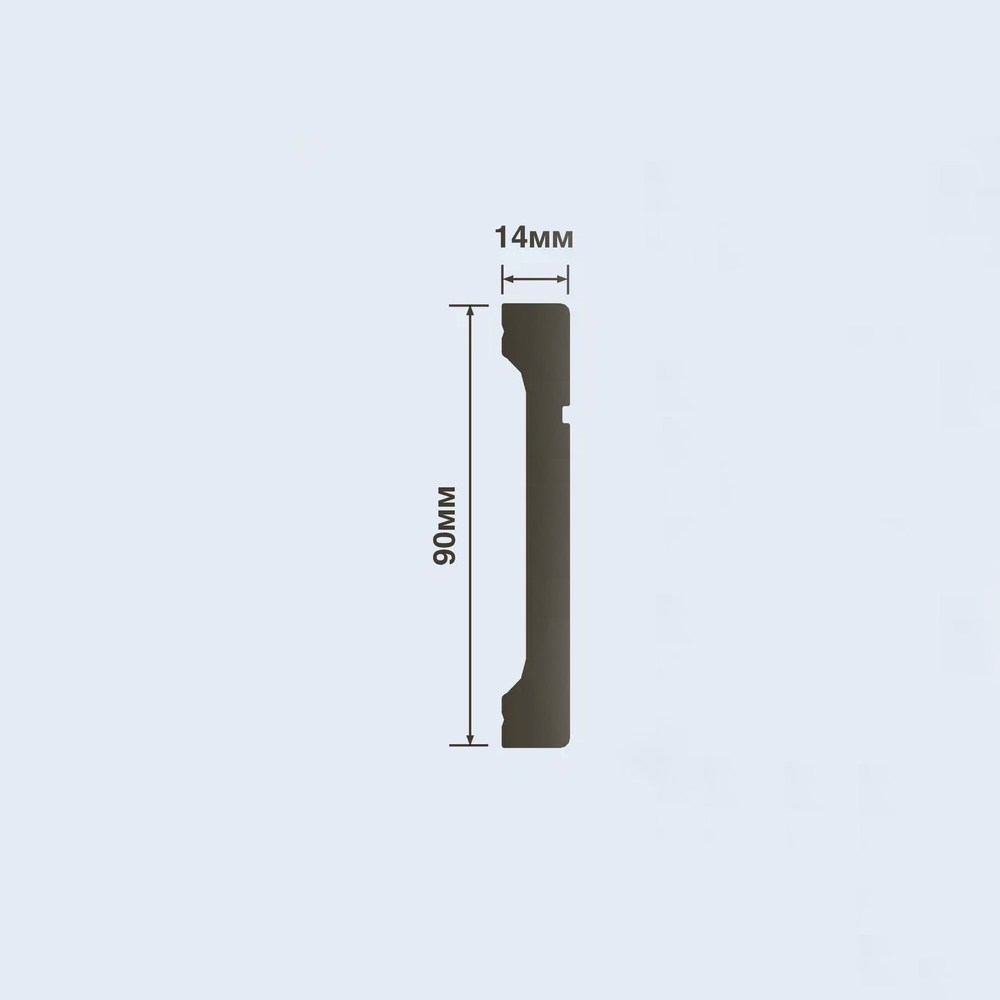 Плинтус под покраску Hiwood B90V1L 2000×90×14